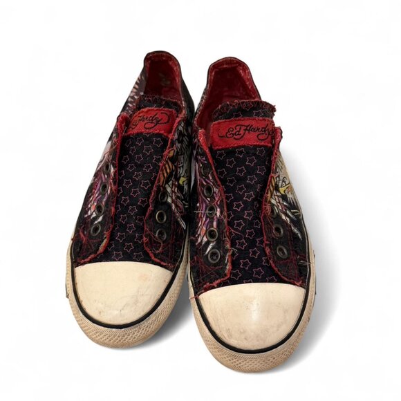 Ed Hardy Vintage Rare black and red low top sneakers - Picture 4 of 5